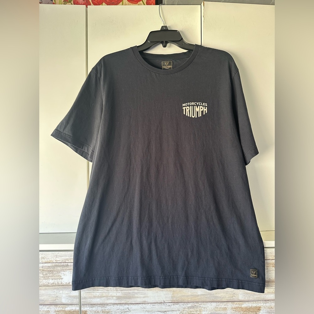 🏍️ Triumph Motorcycles Workshop Graphic T-Shirt XXL Official Navy